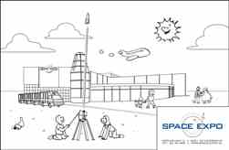 kleurplaat Space Expo 1